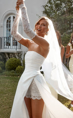 Bianca Maxi Dress - Strapless Fit And Flare Dress in Ivory